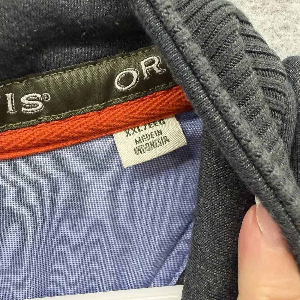 Orvis 1/4 Quarter Zip Sweater Mens XXL Fleece Lined Pullover 2XL  Classic